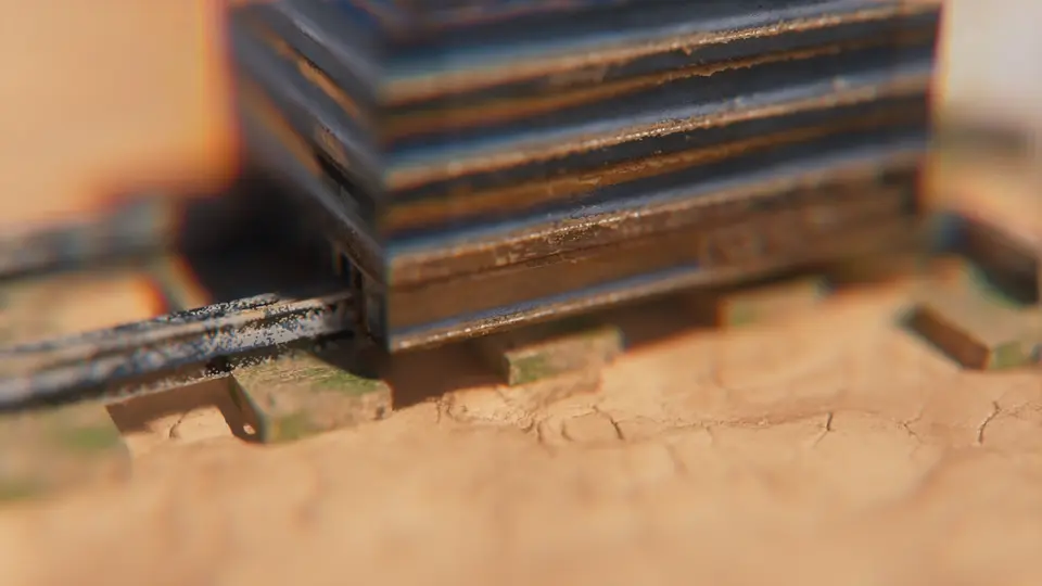 Bench with realistic wood texture